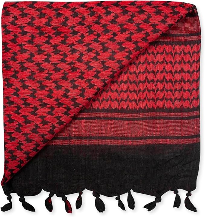 M MCGUIRE GEAR Shemagh Tactical Scarf, Middle Eastern Desert Hood, Bandana, Keffiyeh, Military Style, 100% Cotton, 42" x 42"
