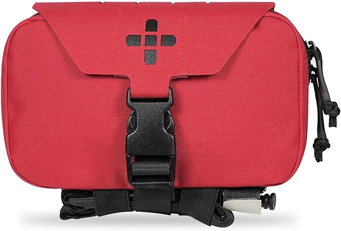 Ifak Pouch-Rapid Deployment Tactical MOLLE Trauma Kit Pouches, Quick Release Tear-Off Medical First Aid Kit Organiser with Red Immediate Identify for Emergency Surviva.