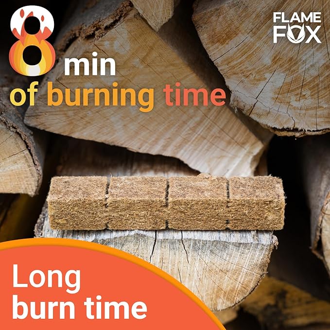 Flamefox Fire Cubes 320pcs - Quick Lighting Fire Starter for Fireplace, Wood Stove, BBQ, Camping - Easy Ignition, Long & Clean Burning, Weather Resistant Fire Lighter
