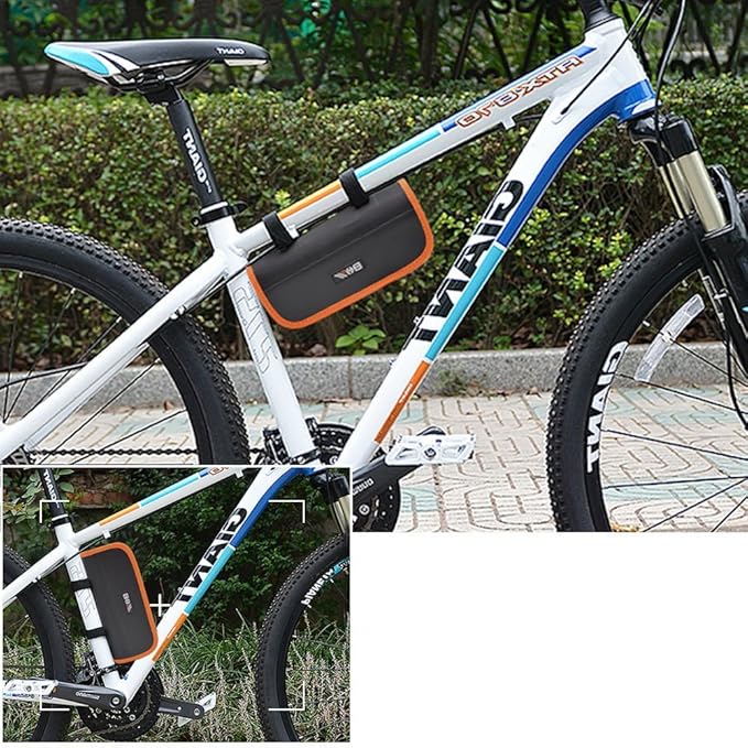 Bicycle Repair Bag With Tire Pump, Portable Tool Kit for Camping Travel - Bike Glueless Patches, Maintenance Essentials All in One Safety Kit
