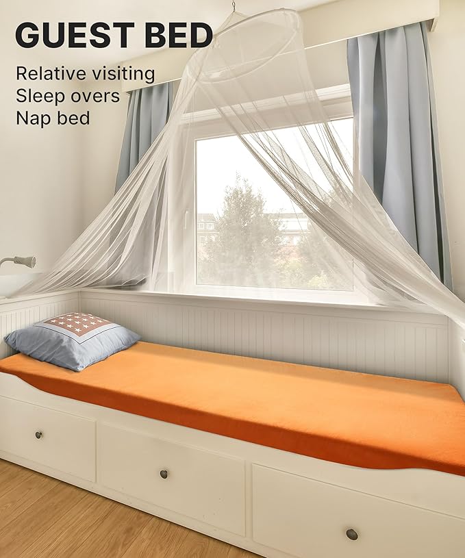 GAIALOOP 4 INCH Extra Thick Memory Foam Camping Mattress, 30D Foam Camp Pad for Car Tent Cot, Roll Up Mattress for Guests Sleepovers RV Truck Camper