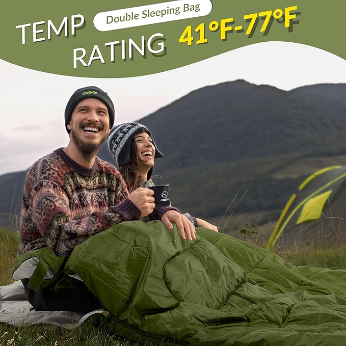 Elevon Sleeping Bag for Adults Teens Kids Cold Warm Weather, Portable Waterproof & Lightweight, Compact with Compression Sack, for 3-4 Seasons Camping, Backpacking, Hiking, Travel, Indoors Outdoors