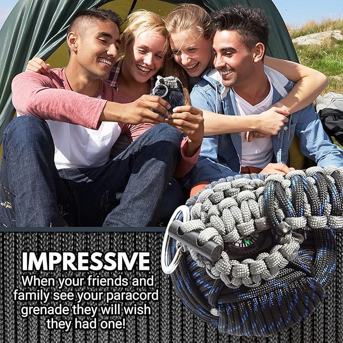 Holtzman’s Survival Kit Paracord Grenade The #1 Best 48 Tool Emergency kit
