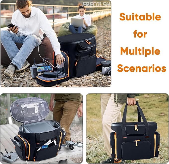 Heavy-Duty Portable Power Station Storage Case Compatible with DELTA 2 Pro Solar Power Bank Carrying Case for Outdoor Camping Essentials Carrying Case Only