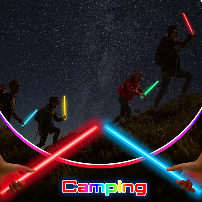 Lewtemi 10 Pcs Large Glow Sticks Big Giant Jumbo Halloween Christmas Emergency Light Stick for Camping Accessories, Survival Kit