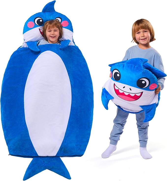 JOIEDOMI Kids Sleeping Bag 4 5 6 Year Old Girl Gifts Toddler Nap Mat with Pillow & Blanket 60" x 39" for Kids Ages 3+ Soft Plush Sleeping Mat for Preschool and Boys Girls