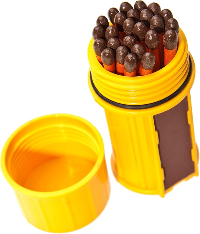 UCO Stormproof Match Kit with Waterproof Case, 25 Stormproof Matches and 3 Strikers