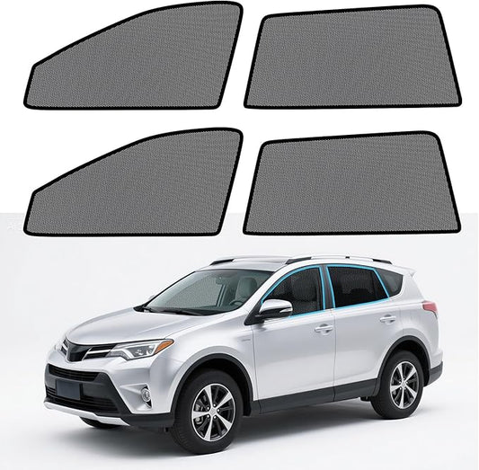 ZATOOTO Car Window Shades for Toyota RAV4 2019-2024, 4 Pack RAV4 Sun Shade Side Window, Breathable Mesh Car Window Screen for Camping Napping Baby UV Protection