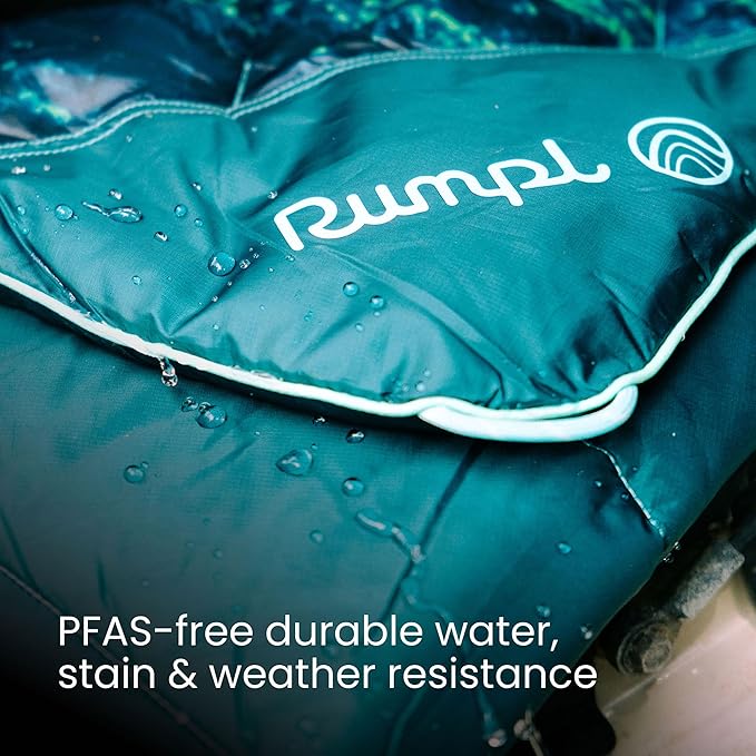 Rumpl Original Puffy Compact Throw Blanket for Camping and Outdoors, Seascape Ridge Mountains