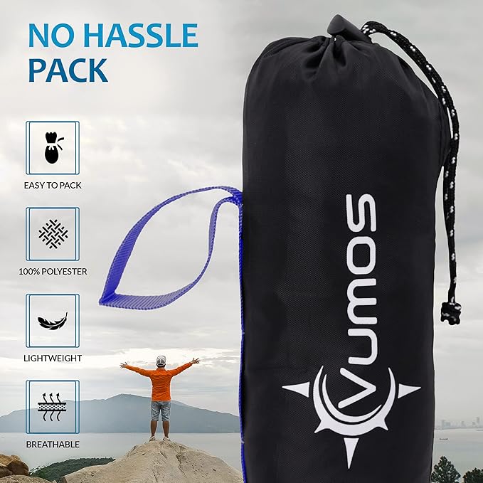 Sleeping Bag Liner Travel Sheet with Full-Length Zipper, Lightweight Silk-Like Polyester Camping Liner with Pillow Pocket, Compact Sleeping Bag Insert for Travel, Backpacking & Hostels
