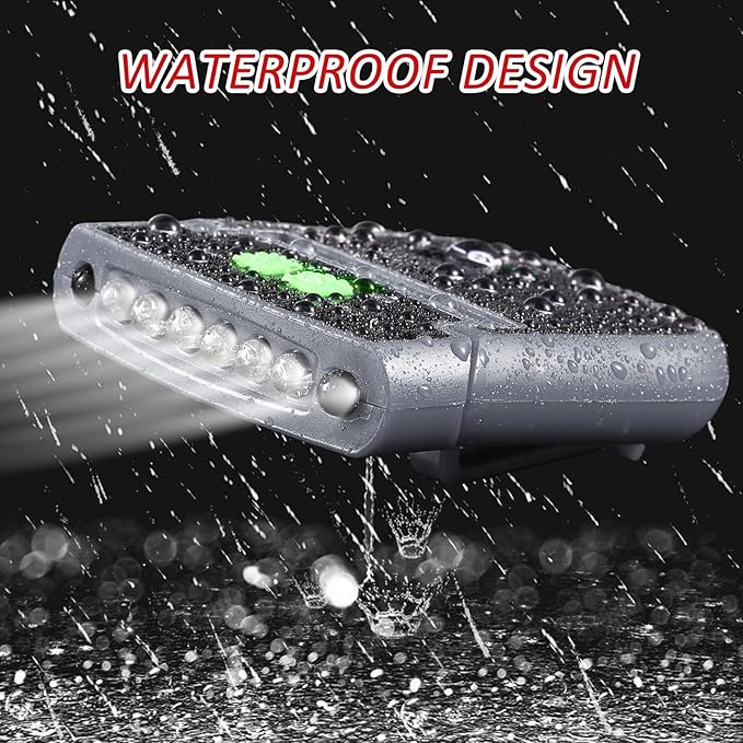 Mudder LED Clip on Cap Lights USB Rechargeable Cap Flashlight Clip Waterproof Ultra Bright Hat Flashlight Headlamp for Fishing Camping Hand Work