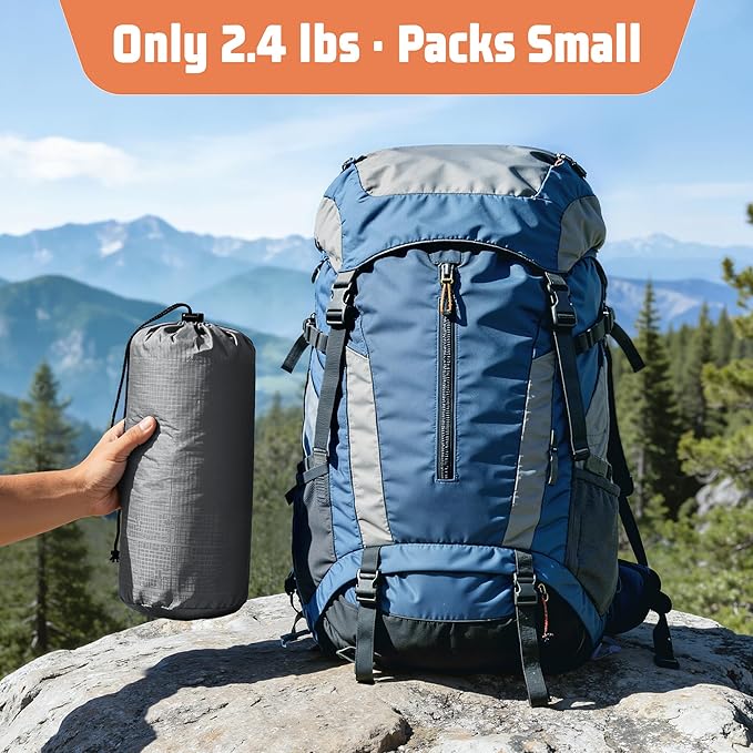 Sleeping Pad, 6.3 Inch Thick Air Mattress for Outdoor Camping, Backpacking, Hiking, Road Trips, Tent Sleep & Car Travel Comfort