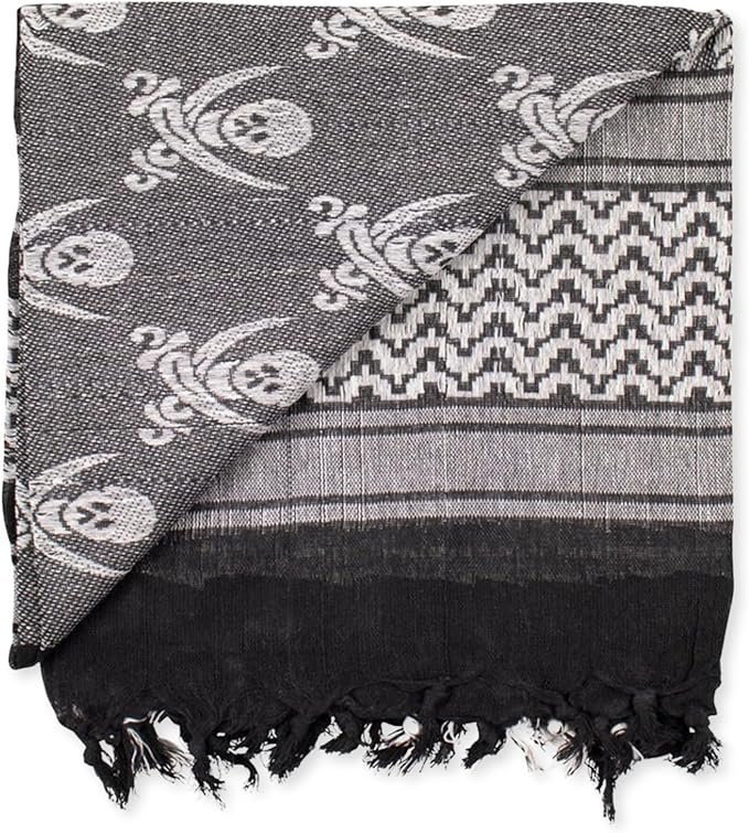 M MCGUIRE GEAR Shemagh Tactical Scarf, Middle Eastern Desert Hood, Bandana, Keffiyeh, Military Style, 100% Cotton, 42" x 42"