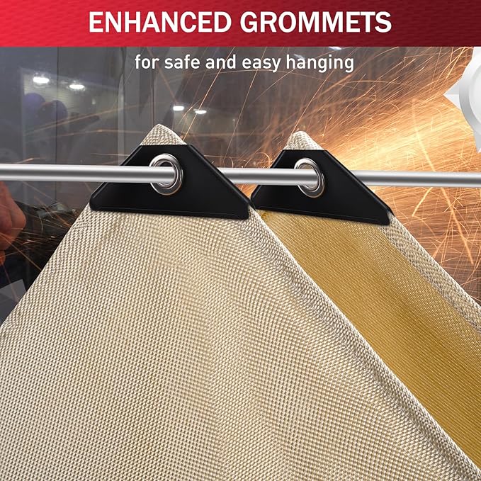 2 Pack Welding Blanket 4x6 ft - Heavy Duty Fiberglass Heat Resistant Fabric, 1022 °F Fire Resistant Blankets, High Temp Insulation Blanket for Industrial, Smoker, Camping, Grill