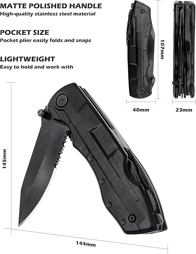 RUSH DEER Multi-Tool 19-in-1 Essential Survival Tools and Multitools Plier- Gift for Men-Versatile Camping Tool Kit-ultimate versatile toolkit For DIY, Outdoor
