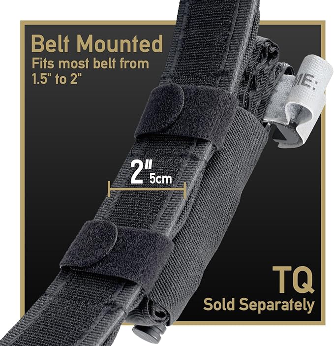 LIVANS Tourniquet Holder TQ Sleeve, Elastic Tourniquet Holder for Duty Belt Tactical Retention Band TQ Pouch Horizontal Battle Belt Accessories Survival Gear