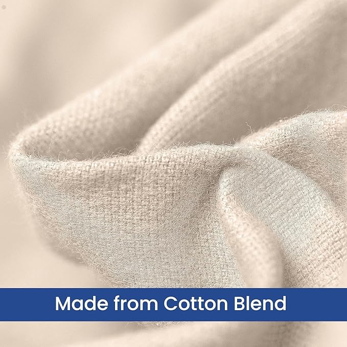 Linteum Textile Cotton Blended Hospital Patient Bath Blanket, Bed Bath Sheet, Twin Blanket Lightweight Thermal Utility Blankets 70x90 in, 1.4 lb. Unbleached