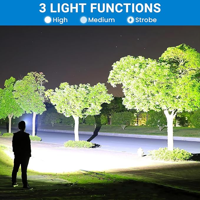 Rechargeable Headlamp 3 Pack, 99,000 Lumens Super Bright Head Lamp with 3 Modes, 90° Adjustable LED Head Light for Forehead, IPX6 Waterproof Headlamps for Adults,Camping,Hiking