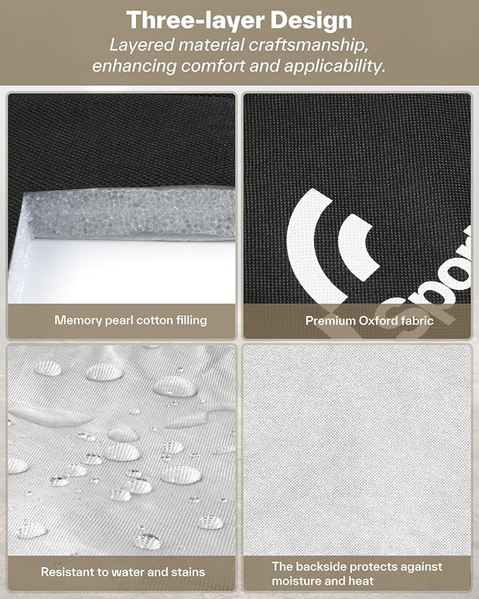 Sportneer Sitting Pad, Lightweight Waterproof Folding Seat Pad for Backpacking, 15.75'' x 15.75'' Portable Camping Seat Mat for Hiking, Picnics & Outdoor Use