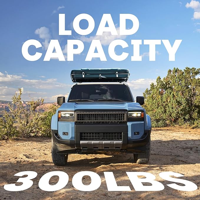 300LBS Roof Rack Cross Bars Compatible with 2024 2025 2026 Toyota Land Cruiser J250 Prado & Lexus GX550 Aluminum Black Matte with Anti-Theft Locks Rail Luggage Carrier