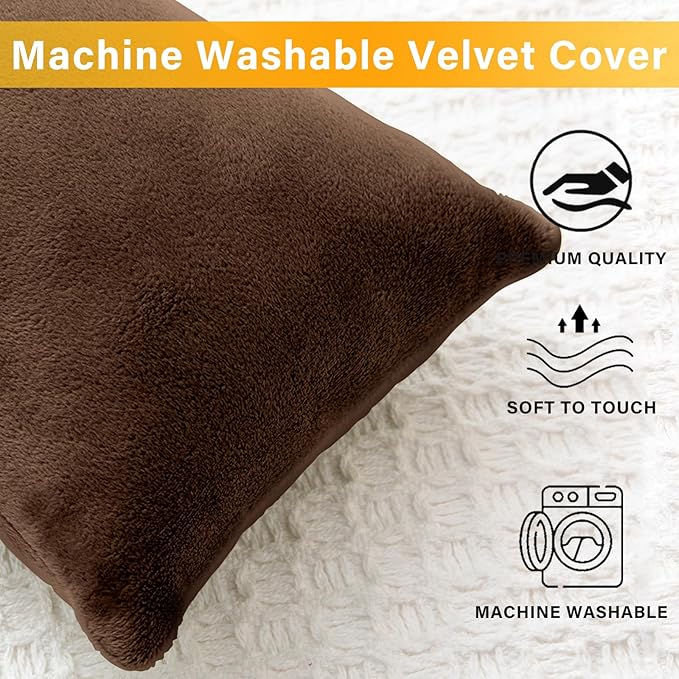 1 MIDDLE ONE 2 Pack Small Pillow, Memory Foam Mini Pillow 11 X 7 Inches for Travel, Sleeping, Nap and Neck, Knee, Lumbar Support, Tiny Cushion for Pet, Dogs (Brown)