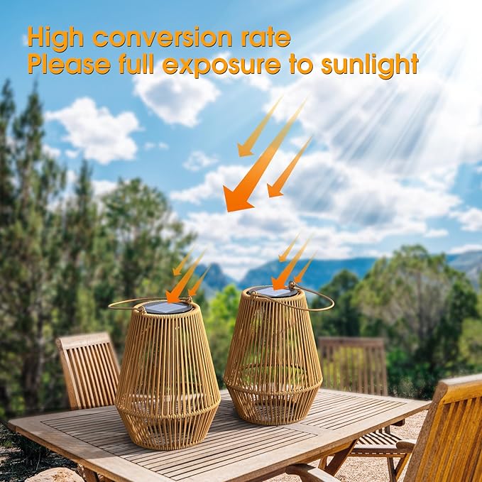 Solar Lanterns, KagoLing Solar Lanterns Outdoor Waterproof Gifts for Women Hanging Lights Outdoor Waterproof Lamp Lights Decoration for Outside Garden,Yard,Patio,Porch,Trees,Lawn,Pathway Decor, 4 Pack