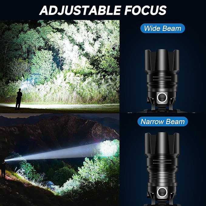 NiaoChao Headlamp Rechargeable, 99000 LM Super Bright LED Head Lamp with 3 Modes, 90° Adjustable Head Lights for Forehead, 20+Hrs Runtime & IPX6 Waterproof HeadLamps for Camping Running