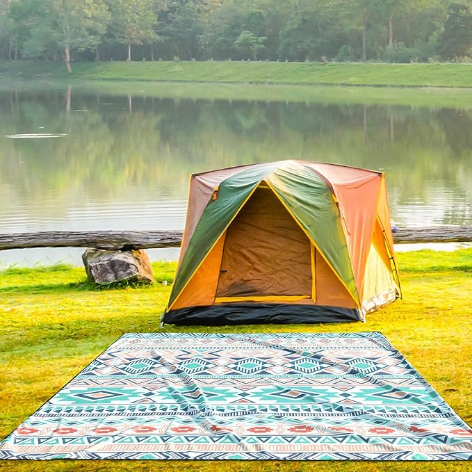 HIHOHO Beach Blanket Waterproof Sandproof Extra Large Beach Mat 79" X 83"/120"x108"for 1-8 Adults Quick Drying Durable Outdoor Picnic Mat for Beach Travel Camping Hiking