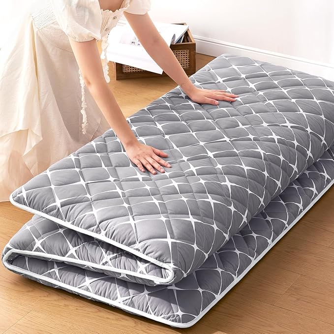 Premium Foam Japanese Floor Mattress,100% High Density Comfortable Foam, Thicken Tatami Mat Sleeping Pad,Foldable & Portable Kids Adults Sleeping Mats for Guest Room, Dormitory,Full (80" X 54")