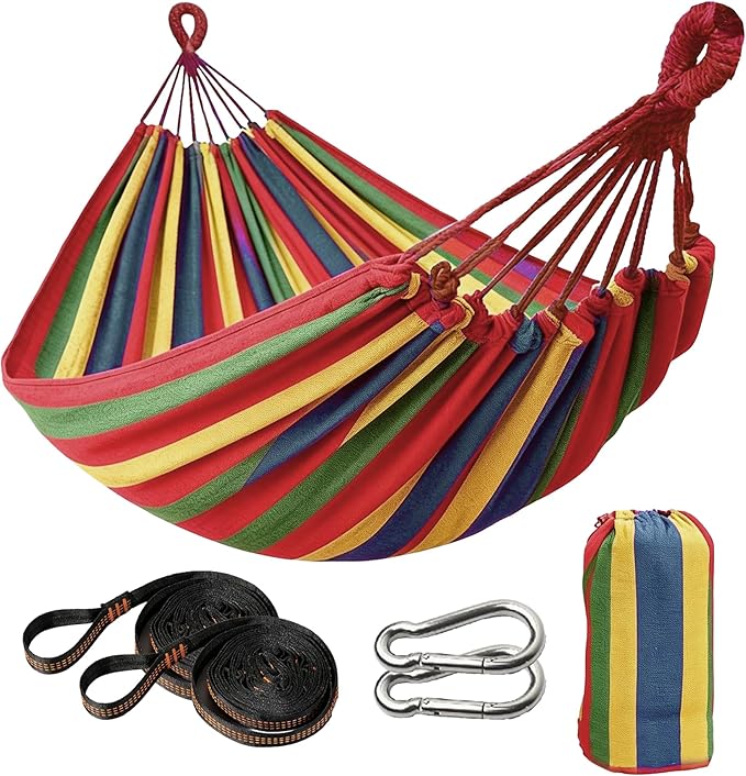 Outdoor Amacas Garden Camping Hammock,Hammock Portable with Carrying Bag for Patio Yard Garden Backyard Porch Travel ﻿