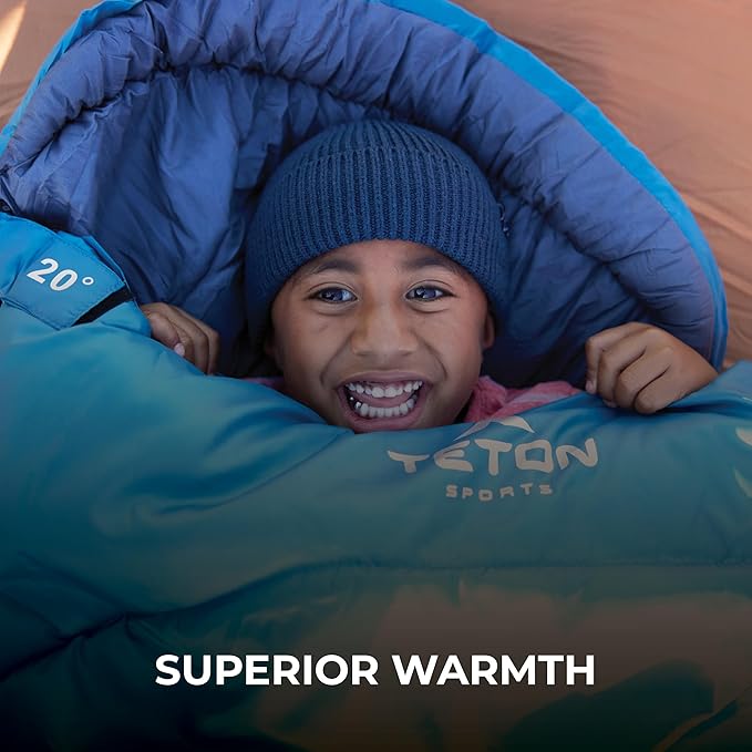 Teton Celsius XXL Sleeping Bag, Cold Weather Sleeping Bags for Adults and Kids, Camping Made Easy and Warm. Compression Sack Included, 35F, 25F, 0F, 20F Degree