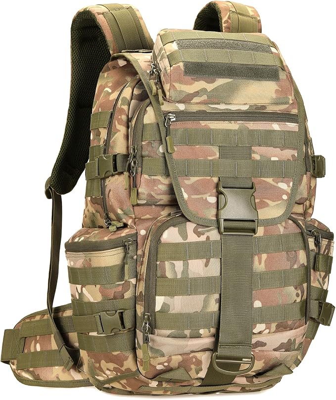 50L Military Tactical Backpack 3 Day Assault Pack Molle Daypack Hiking Backpack for Men and Women