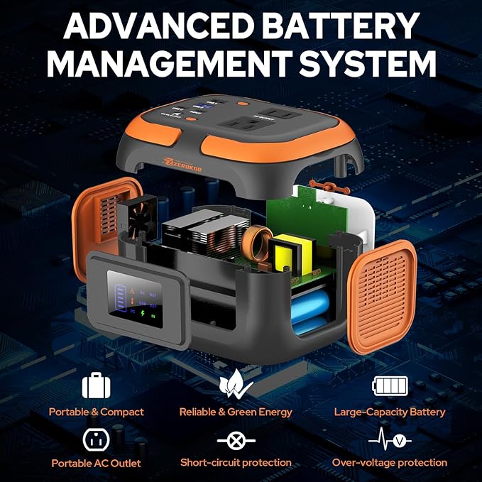 Portable Power Station 120W, Power Bank with AC Outlet, Portable Generator 97.6Wh External Battery Power Pack with USB C Input for Camping Home Van Life Adventure Backup