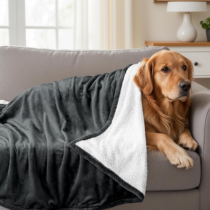 Utopia Bedding Sherpa Blanket Queen Size (Grey, 90x90 Inches) - Soft Warm Plush Fleece Reversible Blanket for Bed, Sofa, Couch, Camping and Travel