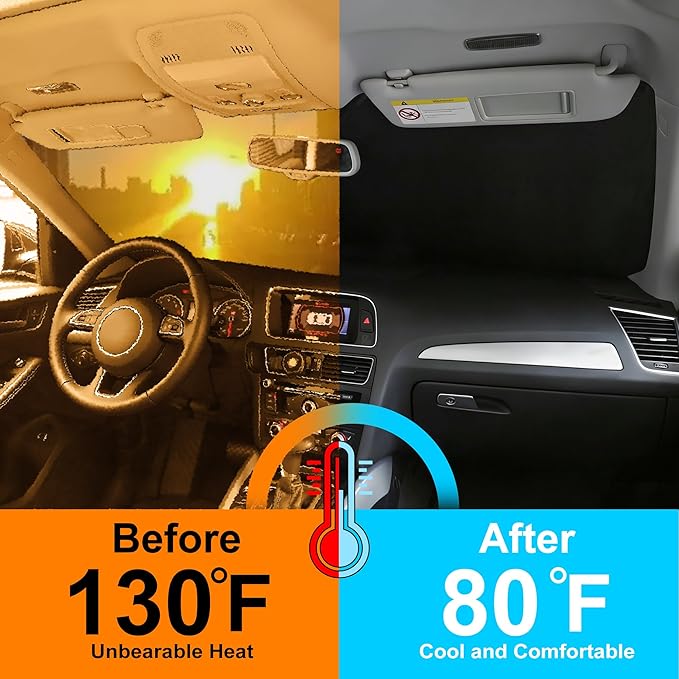 Windshield Sun Shade Accessories Compatible with 2007 2008 2009 2010-2026 Tundra for Toyota Foldable Sunshade Sun Visor Blocks UV