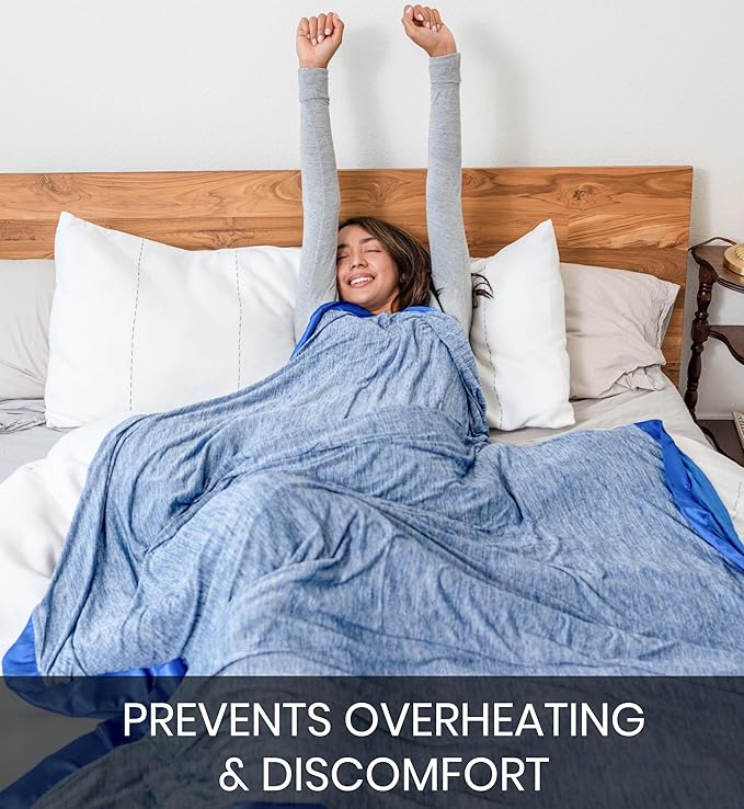 Everlasting Comfort Cooling Blanket for Hot Sleepers - Soft, Lightweight & Breathable Throw Blanket with Easy to Clean Material - Luxury Throws for Hot Flashes & Night Sweats (60"x80")