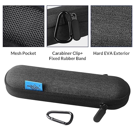 Membrane Solutions Travel Carrying Case Water Filter Cover Portable Organizer Bag for 7.1inch Personal Water Filter Straw Cover Hard-Shell EVA Storage Protective Case(7.8X 2.6X 2.6 Inch), Shockproof