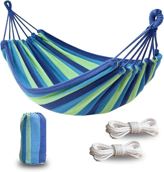 Outdoor Garden Camping Hammock, Portable Hammock for Patio Yard Garden Backyard Porch Travel, 300 Lbs Maximum Weight Capacity