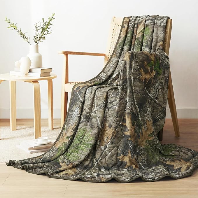 LOOGU Camo Blanket Waterproof Insulation Poncho Liner for Outdoor Camping, Hiking, Hunting, Survival, Backpacking, Picnicking
