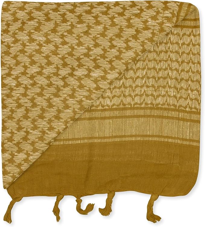 M MCGUIRE GEAR Shemagh Tactical Scarf, Middle Eastern Desert Hood, Bandana, Keffiyeh, Military Style, 100% Cotton, 42" x 42"