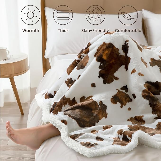 Heated Blanket Throw Blanket - Fast Heating Electric Blanket, Soft Flannel Heated Throw with 10 Time Settings,10 Heating Settings, Warm Gifts for Women & Mom & Grandma(50"x60"Brown Highland)