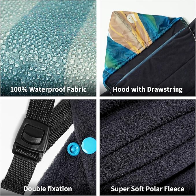 Waterproof Stadium Blanket, Fleece Camping Blanket Wearable Soft Warm Camp Blanket for Outdoor Camping, Picnic, Stadium, Sports, Beach, Car