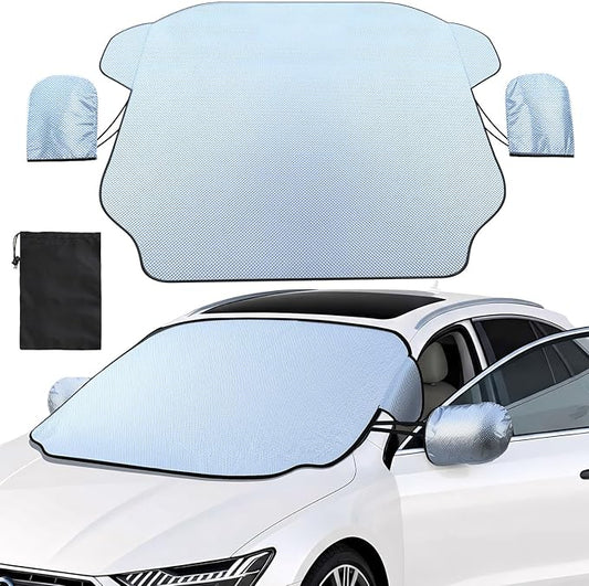 Gintenco Exterior Windshield Sun Shade for Car, Magnetic Front Window Cover, Heat and UV Protection