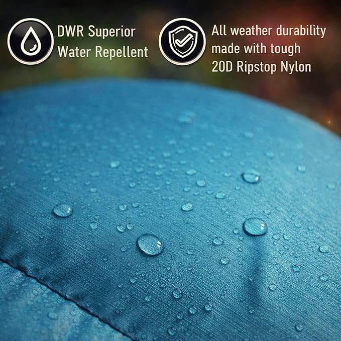 PW700 Extra Large Double Insulated Outdoor Camping Blanket | 2X Puffy, Warm, Packable, Weatherproof, Durable, and Lightweight | Top Quilt for Hiking, Backpacking, Stadium Events, Picnics