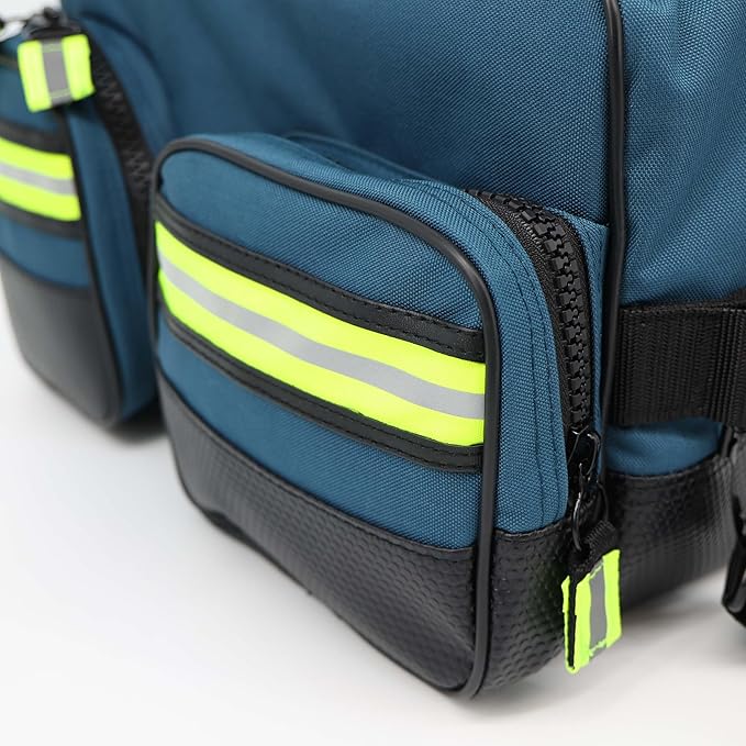 Lightning X Personalized Modular Oxygen Trauma Bag w/Hidden Cylinder Compartment, Accessory Pouches & Custom Embroidered Name Or Logo - LXMB65 Blue