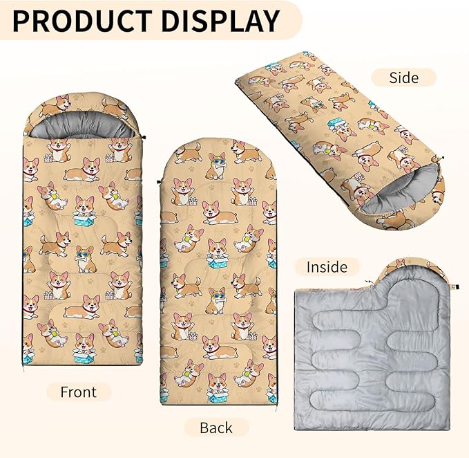 Camping Sleeping Bags, Lightweight Waterproof Sleeping Bag and Compact with Compression Sack for Outdoor