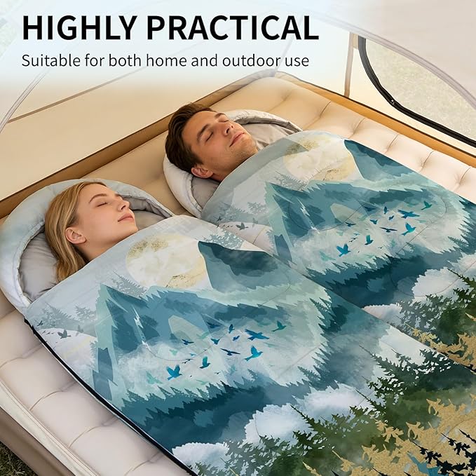 Camping Sleeping Bags, Lightweight Waterproof Sleeping Bag and Compact with Compression Sack for Outdoor
