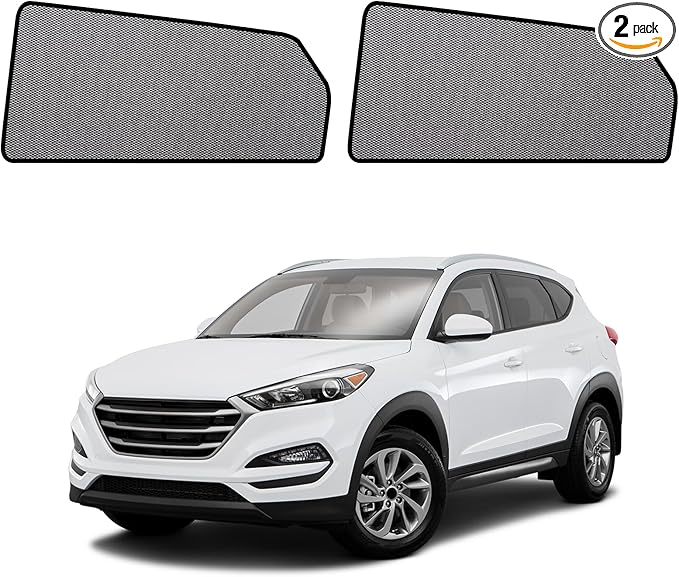 Car Window Shades for 2015-2020 Tucson - Rear Side Window Sun Shade for Baby, Breathable Mesh Car Privacy Window Covers, UV Protection and Heat Insulation for Road Trips, Napping, Camping