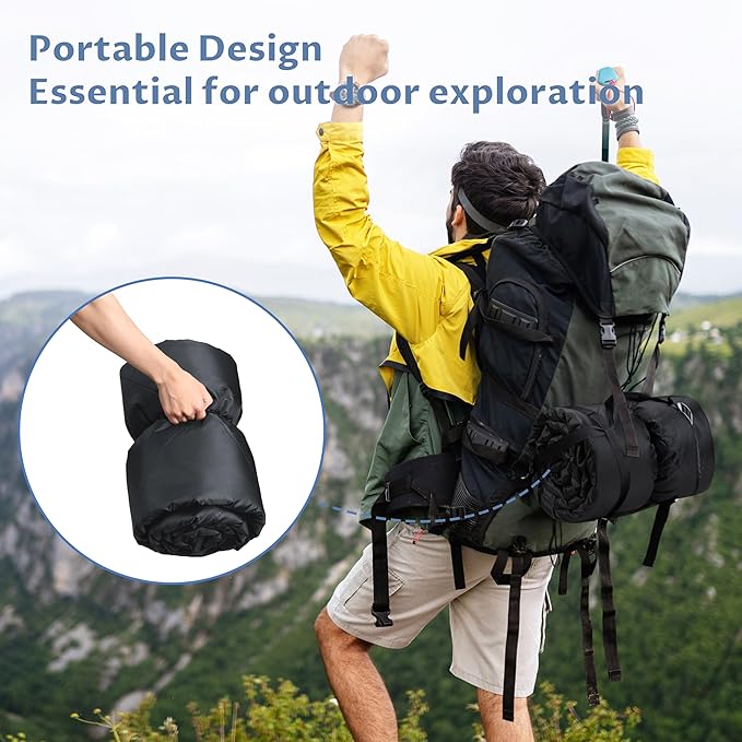 Tirrinia Waterproof Outdoor Blanket with Sherpa Lining, Windproof Triple Layers Warm Comfy Foldable for Camping Stadium, Beach, Picnic, Grass, Concerts, Car, Dog, 51''X 59'' & 59''X 80''