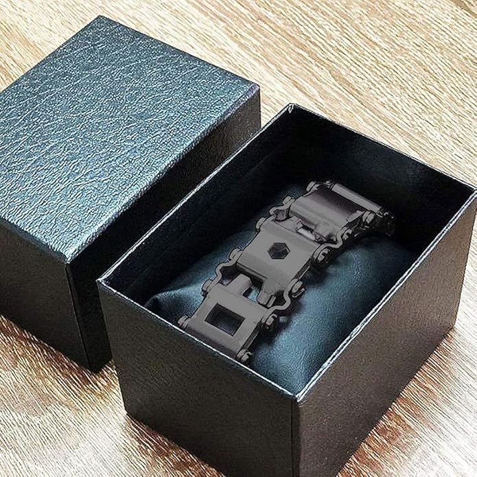 Multitool Bracelet 29 in 1, 22cm Stainless Steel, Outdoor Travel Men Watch Strap, Trend Bracelet with A Pry Tool